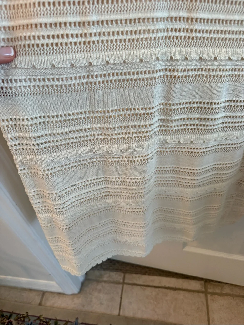 NWT Zimmermann Lucky Crochet Knit Midi Dress Cream Size 1 Small-Authentic $795